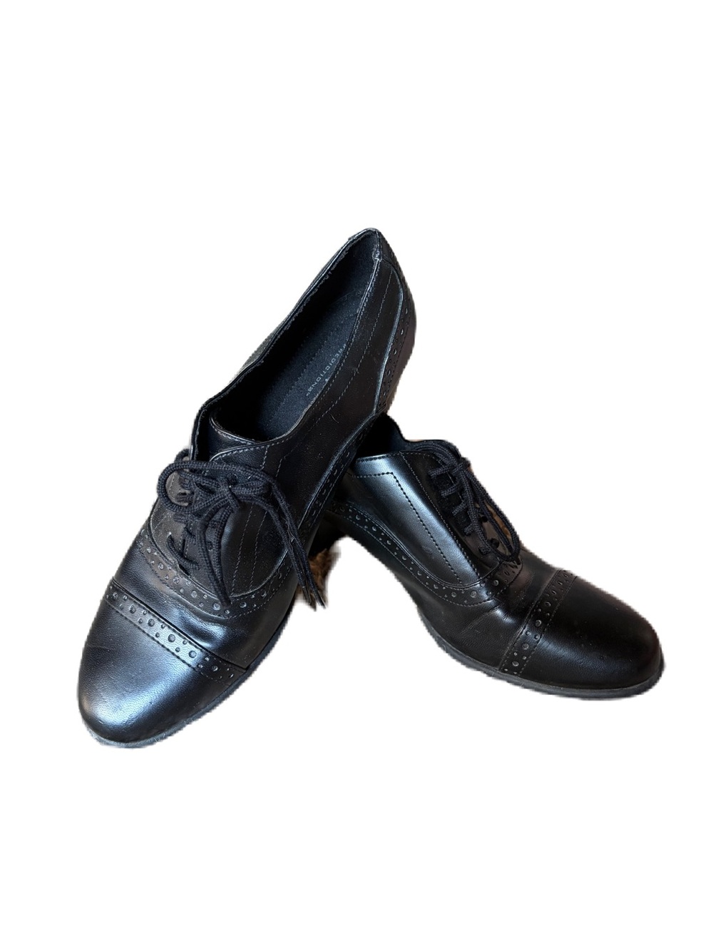comfort plus by Predictions Black Lace-Up Oxford Shoes